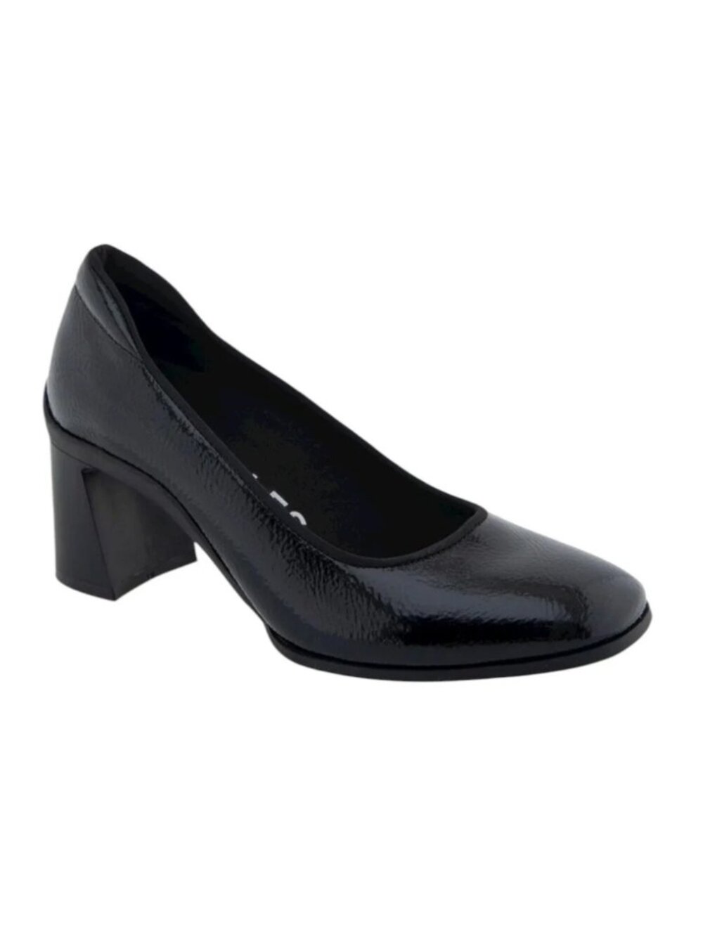 Aerosoles Casta Womens Black Patent Leather Block Heel Square Toe Pumps Size 8M